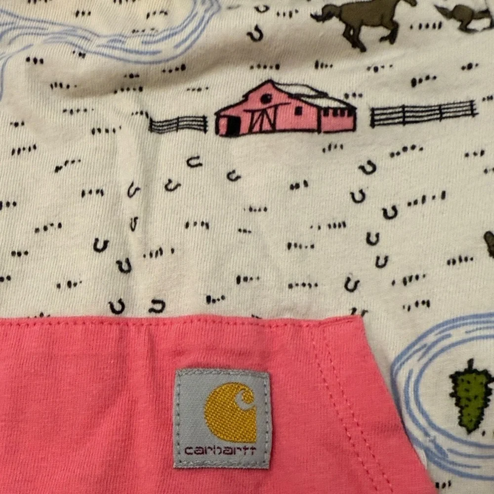 Carhartt Kids Footie in Pink and Cream